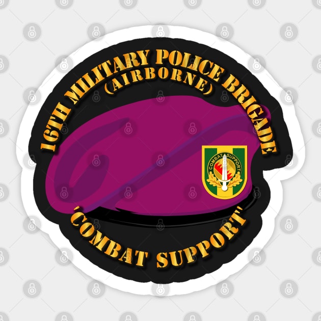 Beret - 16th MP Bde w DUI - Maroon Sticker by twix123844